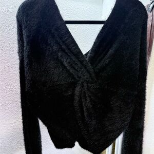 Elegant Black V-Neck Sweater